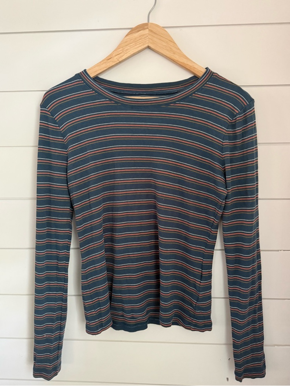 Madewell striped long-sleeve crewneck top - Picture 3 of 6